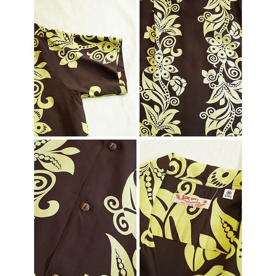 サンサーフ　SUN SURF　SS39616　半袖アロハシャツ　S/S HAWAIIAN SHIRT　[ PICTOGRAPH FLOWER ]　ハワイアンシャツ　アメカジ　メンズ | SUN SURF | 02