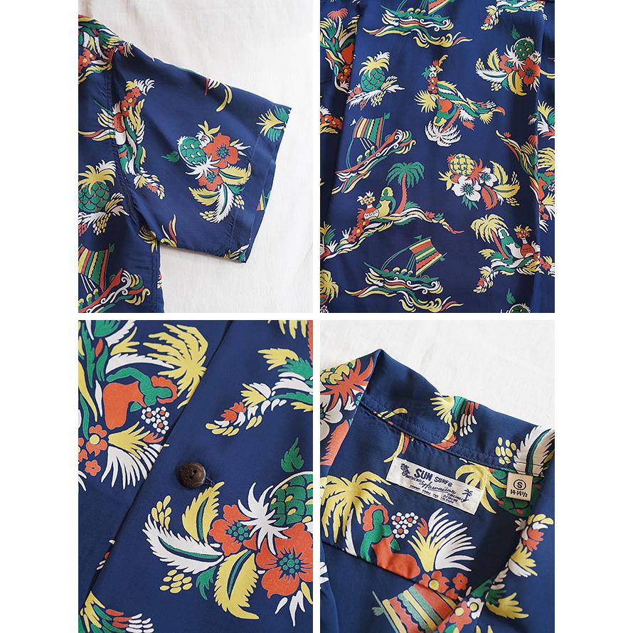 サンサーフ　SUN SURF　SS39620　半袖アロハシャツ　S/S HAWAIIAN SHIRT　[ ISLAND TRIP ]　ハワイアンシャツ　アメカジ　メンズ | SUN SURF | 02