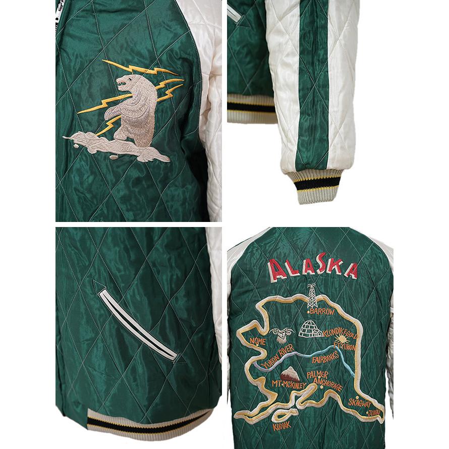 TAILOR TOYO(テーラー東洋） 　TT15175 別珍 × アセテートスカジャン  Velveteen Souvenir Jacket   POLAR BEAR × ALASKA MAP   スーベニアジャケット   ア… | TAILOR TOYO | 04