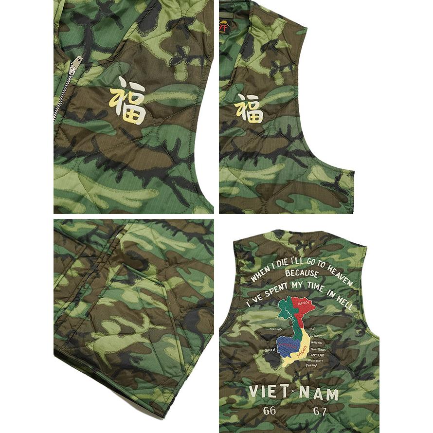 テーラー東洋　TAILOR　TT15549　ベトナムライナーベスト [ Late 1960s Style Vietnam Liner Vest ] [ VIETNAM MAP ]　CAMO　スカジャン　アメカジ | TAILOR TOYO | 02