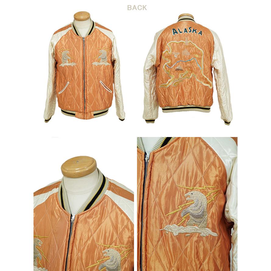 テーラー東洋　TAILOR TOYO　TT15792　別珍 × アセテートスカジャン  Velveteen Souvenir Jacket   POLAR BEAR × ALASKA MAP   スーベニアジャケット   ア… | TAILOR TOYO | 03
