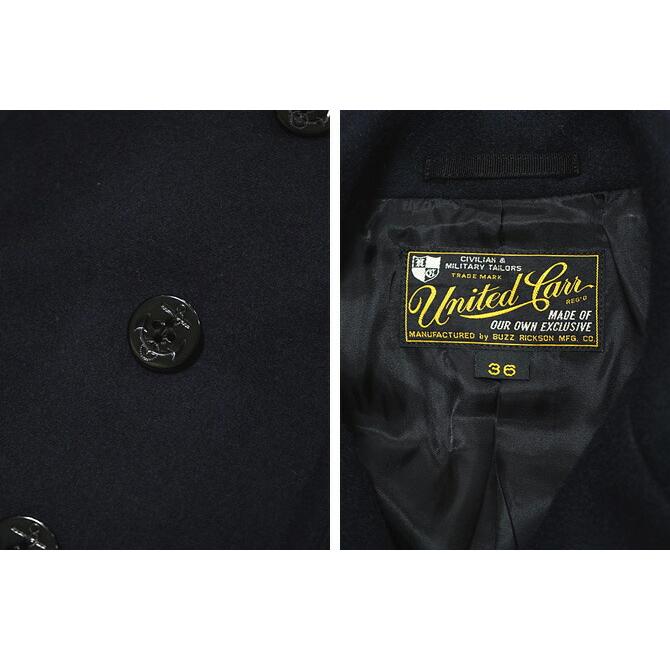UNITED CARR（ユナイテッドカー）by BUZZRICKSON'S 　UC14231　 26oz.  WOOL MELTON P-COAT  メルトンウールPコート   アメカジ   メンズ |  | 03
