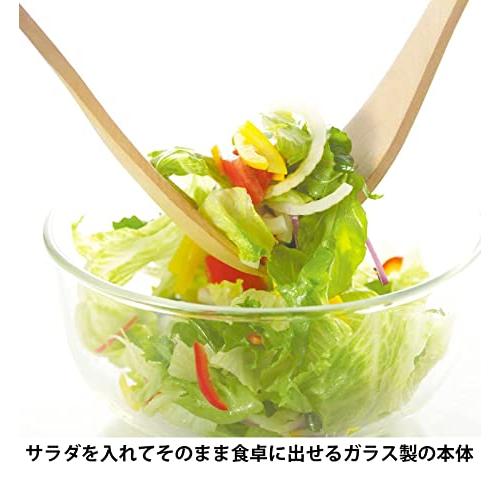 iwaki(イワキ) 耐熱ガラス サラダスピナー 野菜水切り器 ボウル ベーシック K345SS｜luana-shop01｜02