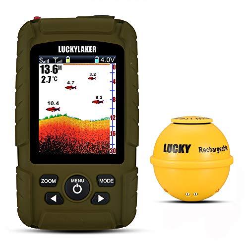 LUCKYLAKER 魚群探知機 ポータブル 魚探 カヤック ぎょたん探知機 Amazon | LUCKYLAKER カヤック 魚群探知機 ポータブル 魚探 バス