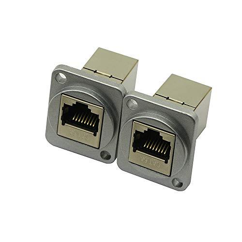RJ45カプラインラインカプラCAT.A6。ウォールプレート用イーサネットケーブル延長アダプタメス - メス（F/F）（2パック） | 
