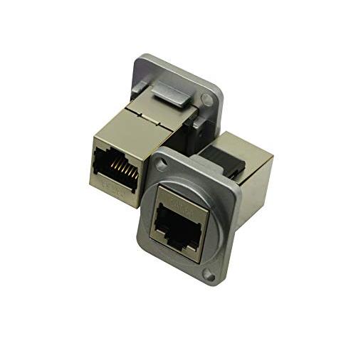 RJ45カプラインラインカプラCAT.A6。ウォールプレート用イーサネットケーブル延長アダプタメス - メス（F/F）（2パック） |  | 01