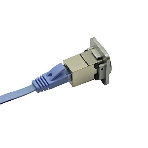RJ45カプラインラインカプラCAT.A6。ウォールプレート用イーサネットケーブル延長アダプタメス - メス（F/F）（2パック） |  | 05