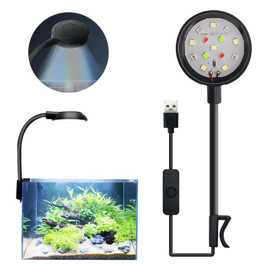 PAVIKE 水槽 ライト LED 14ランプ 四色ライト 小型水槽 水槽照明 PAVIKE 水槽 ライト LED 14ランプ 四色ライト 小型水槽 水槽照明
