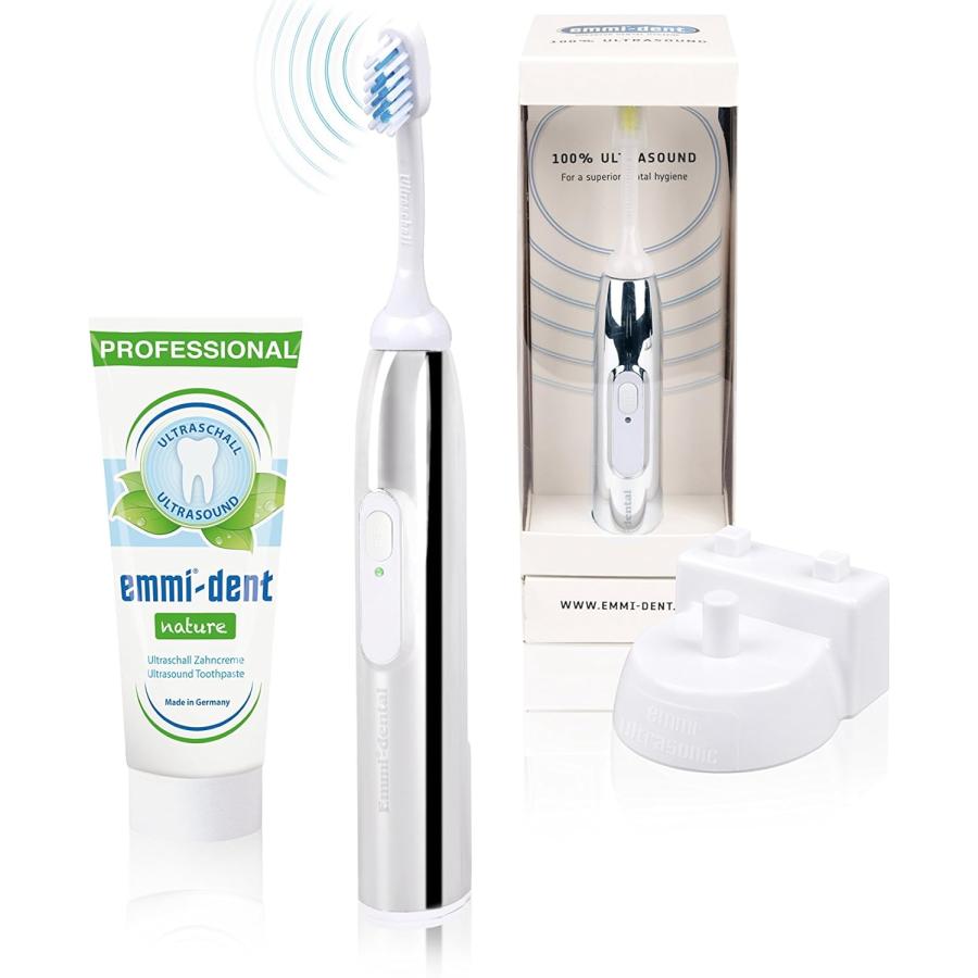 エミデント 超音波電動ハブラシ スターターセット シルバー : luana