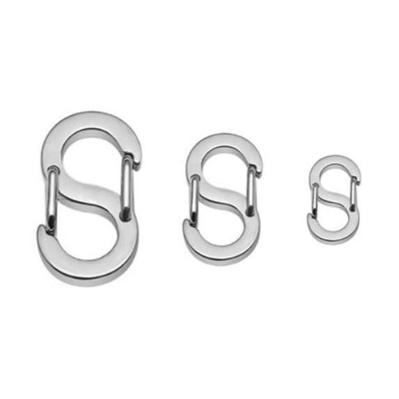 極小 カラビナ 4個セット S字 ステンレス ネックレス アクセサリー