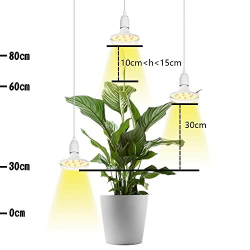 GREENGROWING植物ライトLED e26植物育成ライト 暖色植物用 LED 育成ライト 交換用電球設計 20W フルスペクトル光合成 ラ｜luana-shop01｜07