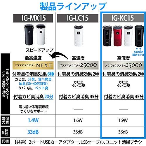 シャープ プラズマクラスター イオン発生機 車載用 カップ型 高濃度 25000 消臭 ブラック IG-KC15-BB｜luana-shop01｜03