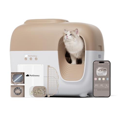 PetSnowy「臭いを徹底分解」猫 トイレ 自動光触媒TiO2三重消臭 開封