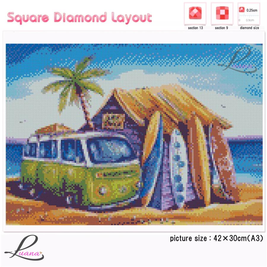 ダイヤモンドアート ダイヤモンドペインティング サーフボード