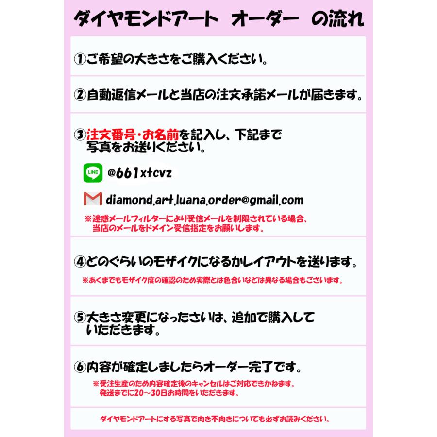 ダイヤモンドアート　オーダー　フォトカスタム　記念　プレゼント　ウェルカムボード　誕生日　プレゼント　敬老の日　父の日　母の日　結婚式　中｜luana｜11