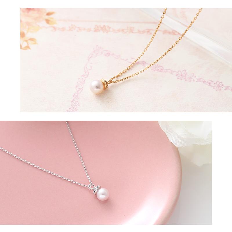 パール ネックレス 一粒 k18 パールネックレス カジュアル 18金 18k