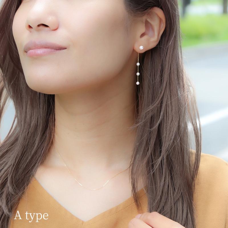 パール ピアス 揺れる 18k ロング パールピアス 18金 k18 パール ピアス 揺れる 18k ロング パールピアス 18金 k18