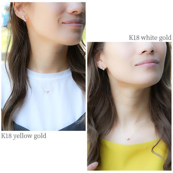 パール ネックレス 一粒 k18 カジュアル パールネックレス 18金 18k シンプル レディース 普段使い ギフト 卒業式 入学式 アクセサリー アジャスター 小ぶりの画像