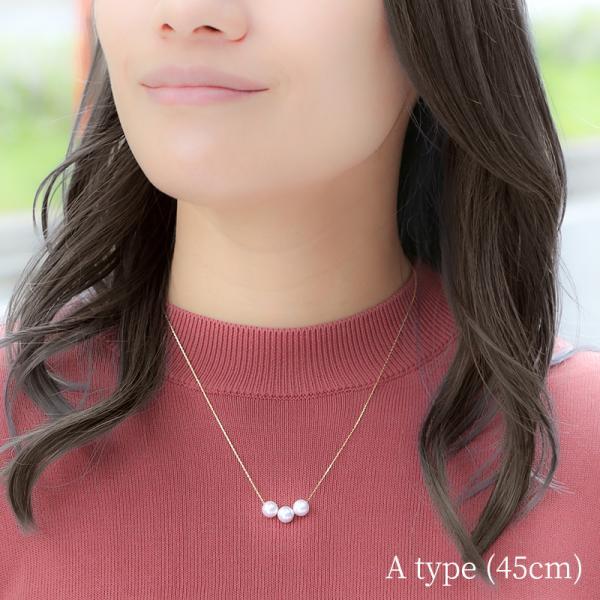 パール ネックレス 厳選 k18 パールネックレス 3連 ラインネックレス 18金 カジュアル シンプル 結婚式 ギフト あこや真珠 18k 普段使い 7mmの画像