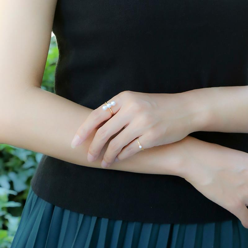 パール リング 指輪 k18 10号 11号 12号 5.5mm 6.0mm パールリング