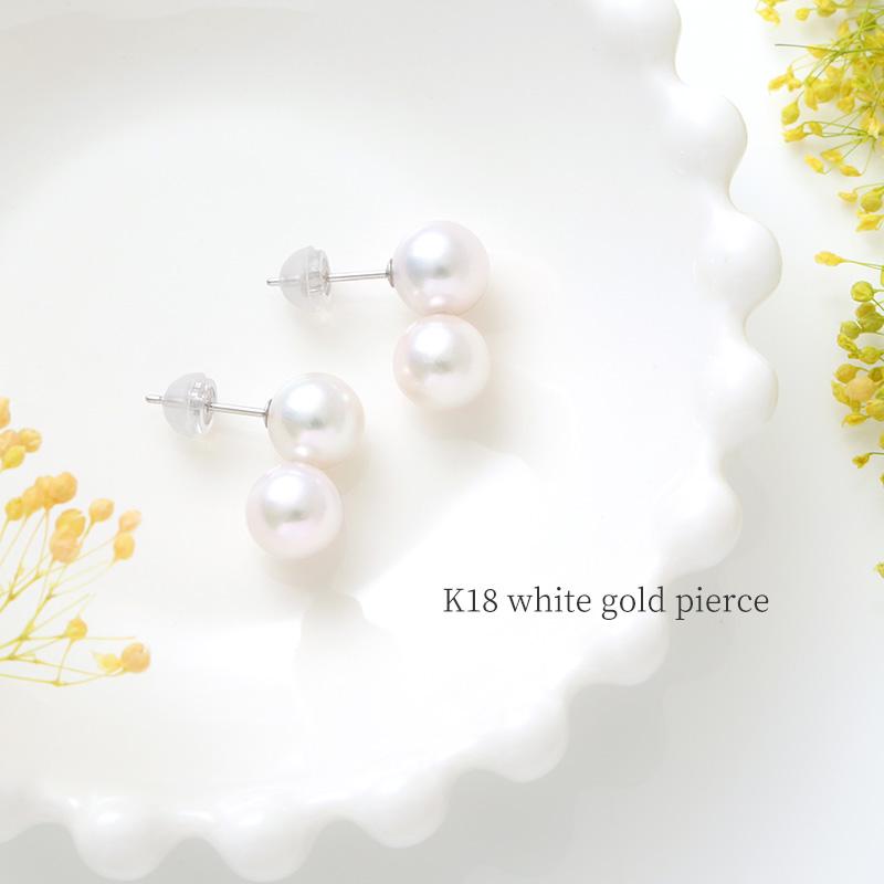 パール ピアス 18k スタッド パールピアス 18金 k18 ゴールド 結婚式  シンプル レディース 女性 入学式 ギフト おしゃれ かわいい スタッドピアス あこや真珠の画像