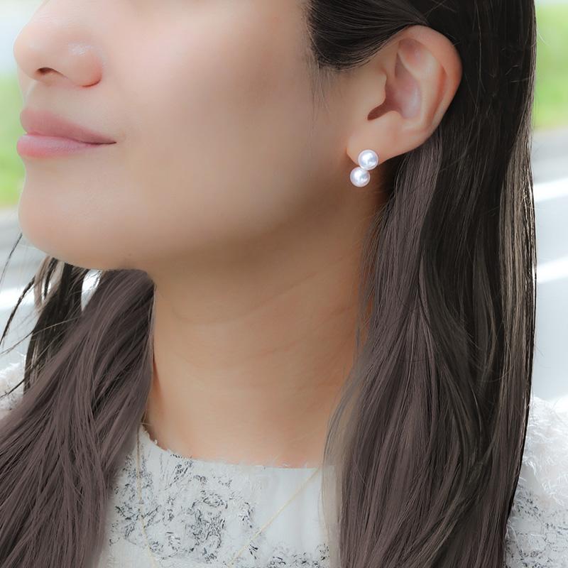 パール ピアス 18k スタッド パールピアス 18金 k18 ゴールド 結婚式  シンプル レディース 女性 入学式 ギフト おしゃれ かわいい スタッドピアス あこや真珠の画像