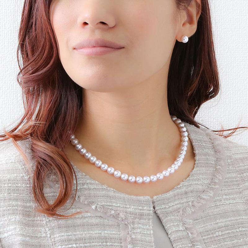 大珠◎テリ良 アコヤ真珠 パール ネックレス 7.5mm-8.0mm 本真珠 あこや真珠 ネックレス 7.5mm 8.0mm 本真珠 パール パールネックレス