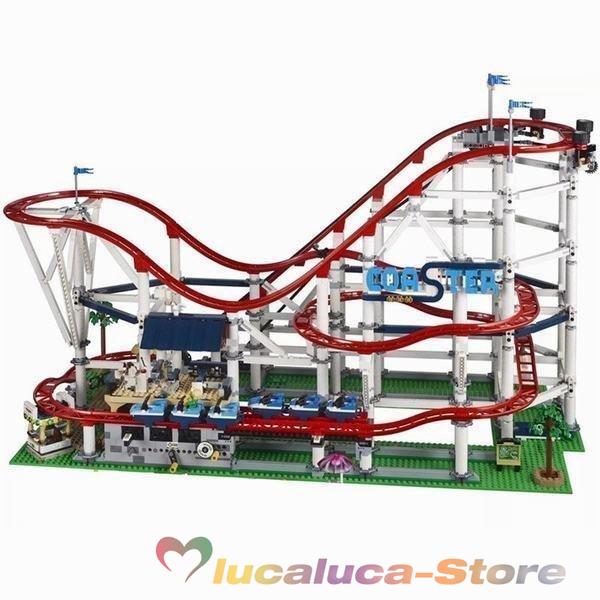 レゴクリエイター 10261互換 (モーター付) オート ローラーコースター 自動 ジェットコースター 4619 ピース