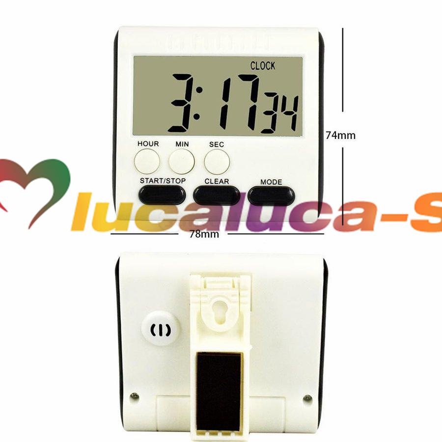 ポータブル デジタル カウントダウン タイマー 時計 液晶 画面 キッチン 調理用 4色選ぶ ピンク 大きい割引