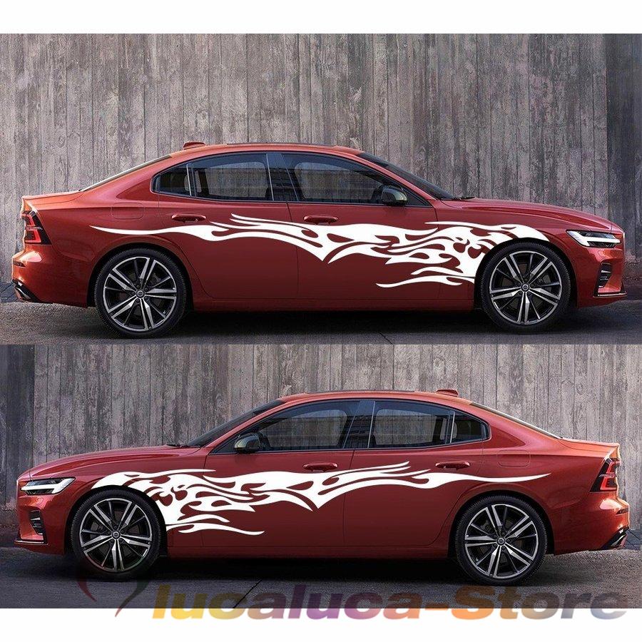 カーステッカー 車用ステッカー ボディステッカー シール ファイヤーパターン 炎 全車ステッカー カッティングステッカー 自動車用 車用品 カー用品 Pc6b Lucaluca Store 通販 Yahoo ショッピング