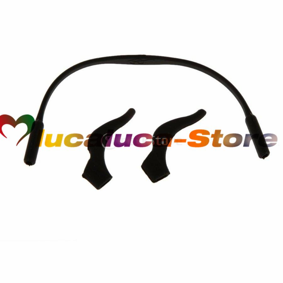 LucaLuca store子供向き シリコーン 全9色選べる スポーツ バンド コード ブラック サングラス - ホルダー メガネストラップ