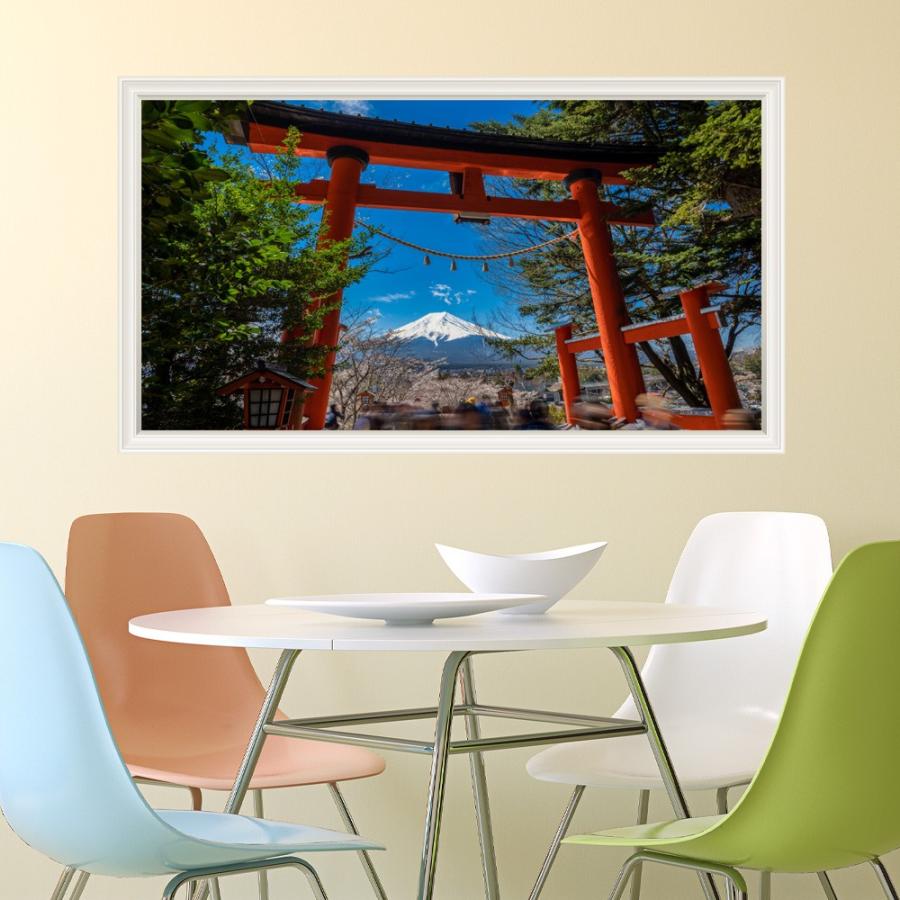 富士山 鳥居 ウォールステッカー 日本製 壁紙 森林 木 神社 植物 緑 旅行 写真 ポスター シール アート Acw 0007 Kyn W Lucca 通販 Yahoo ショッピング