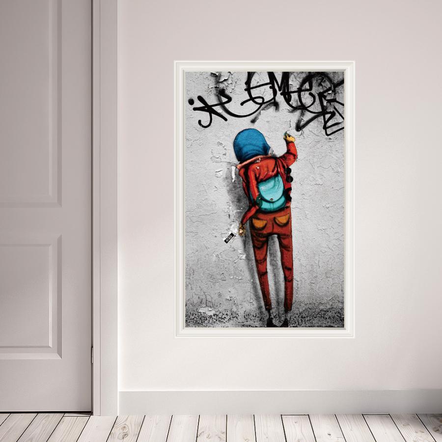 ストリートアート 子供 落書き ウォールステッカー 日本製 壁紙 グラフティ アート ポスター｜lucca-yh