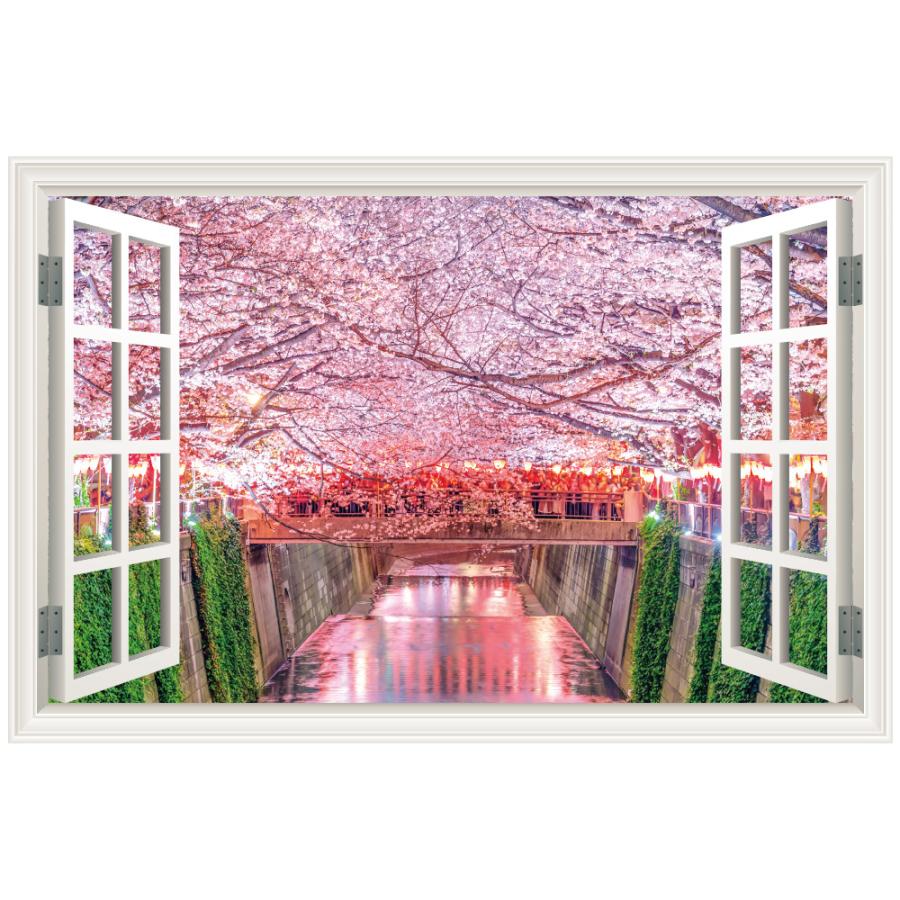 予約販売 ウォールステッカー 桜 さくら サクラ 窓枠 日本製 Mu3 祭 東京 夜景 壁紙 シール ポスター 絵画 Supplystudies Com