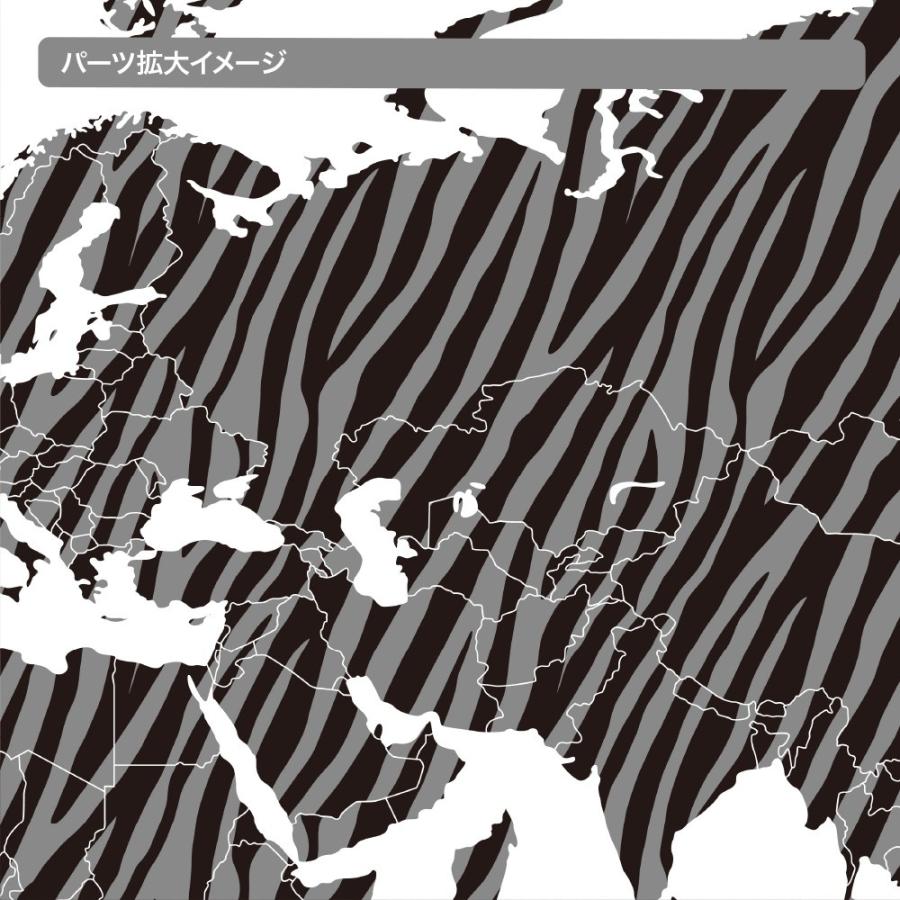 世界地図 ウォールステッカー 全20色 日本製 MU3 ゼブラ 模様 モノクロ マップ 北欧 シンプル シール 壁紙 風呂 ドア トイレ インスタ｜lucca-yh｜05