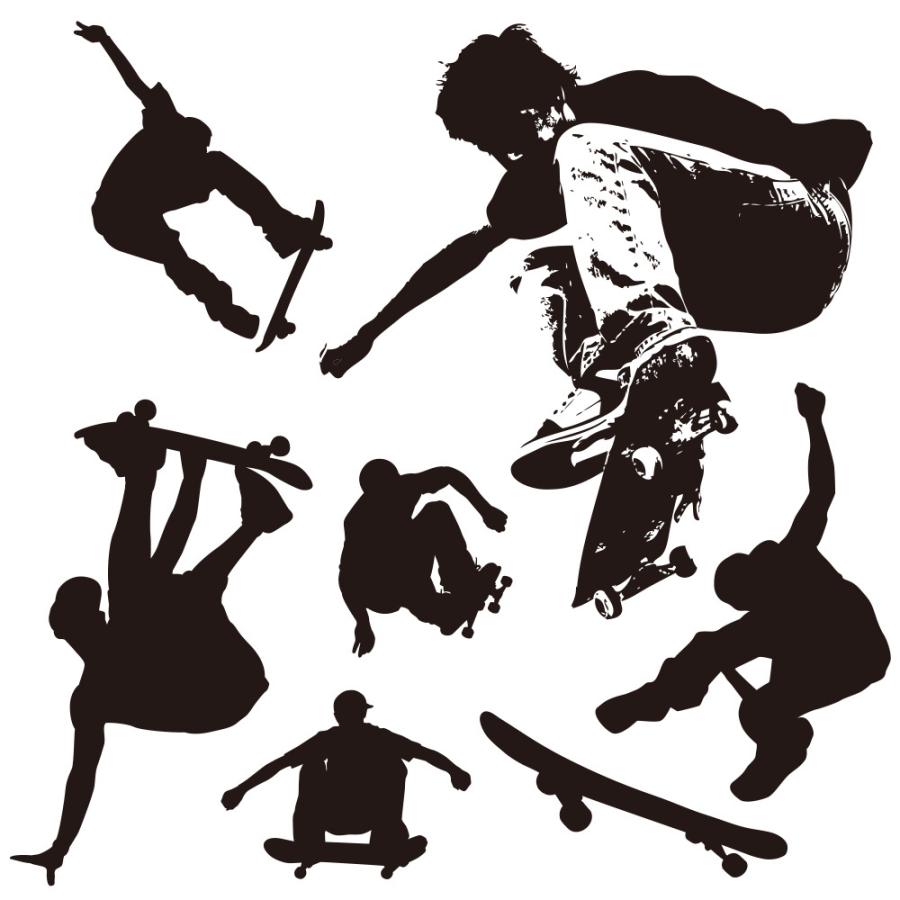 スケボー スケーター ウォールステッカー 日本製 Mu3 全色 スケートボード モノトーン ブラック リメイク シール 壁紙 風呂 トイレ Hnkb 0048 Lucca 通販 Yahoo ショッピング