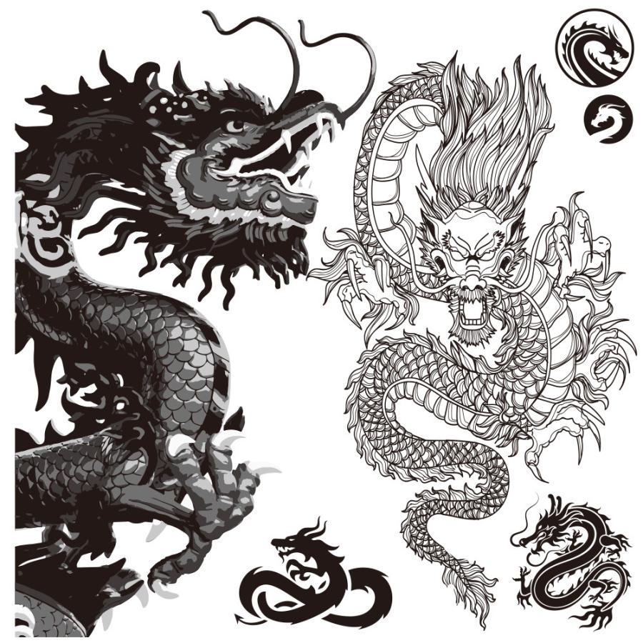 ドラゴン 龍 ウォールステッカー 日本製 Mu3 全色 竜 モノトーン ブラック リメイク シール 壁紙 風呂 トイレ Hnkb 0052 Lucca 通販 Yahoo ショッピング