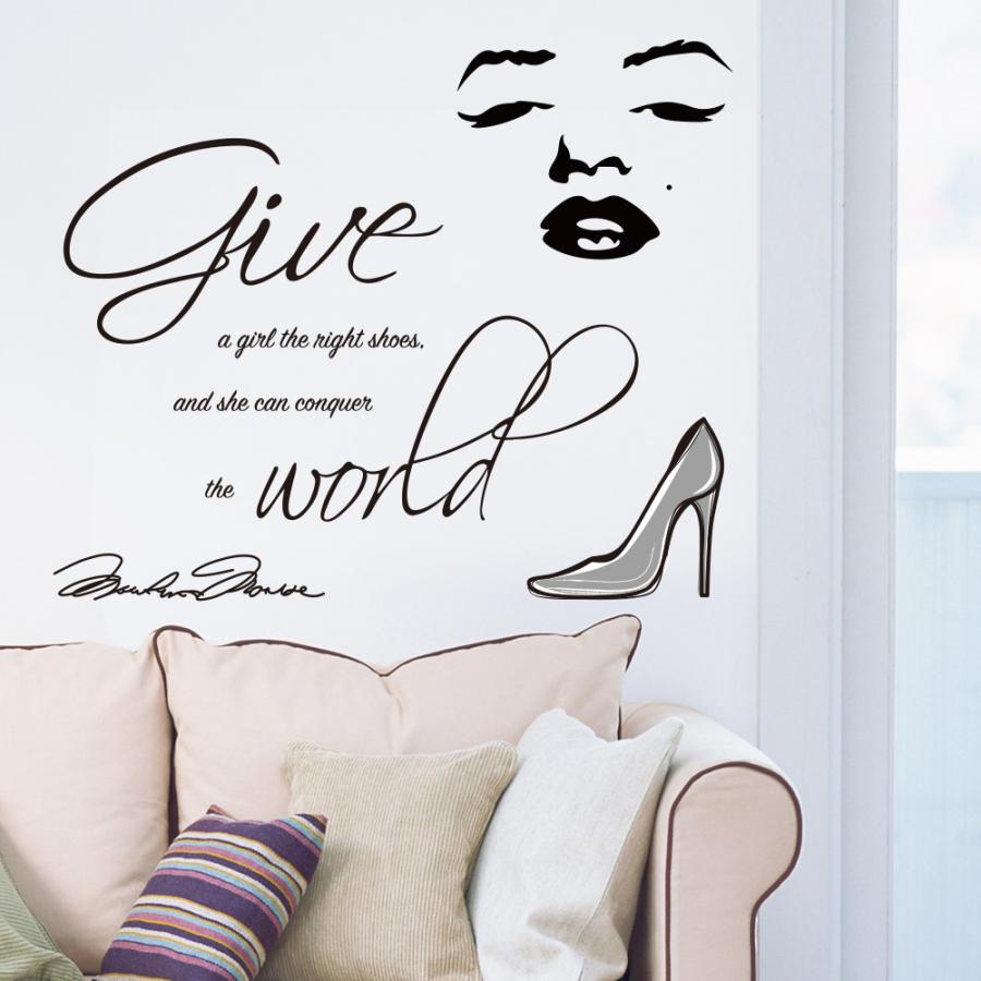 マリリンモンロー ウォールステッカー Mu3 全色 日本製 名言 英文 英字 シール 壁紙 風呂 ドア トイレ インスタ 映え Hnkb 0054 Lucca 通販 Yahoo ショッピング