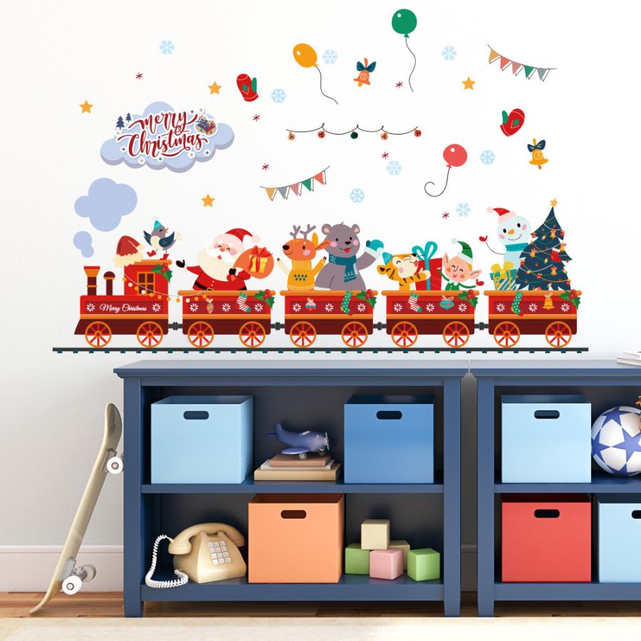 クリスマス ウォールステッカー Mu3 日本製 トレイン サンタクロース パーティー キッズ 壁紙 シール Hnkb 0065 Lucca 通販 Yahoo ショッピング