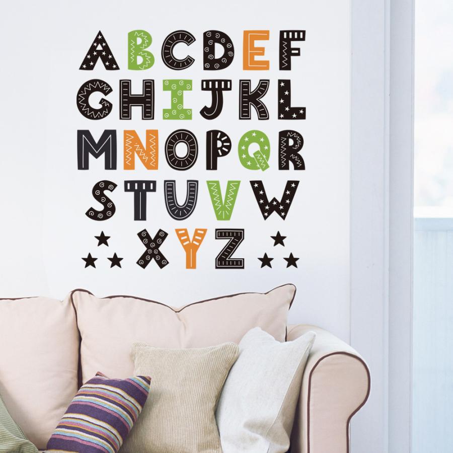 定番キャンバス アルファベット 英字 ウォールステッカー 日本製 子供部屋 英語 Kids キッズ 壁紙 シール リメイク Cisama Sc Gov Br