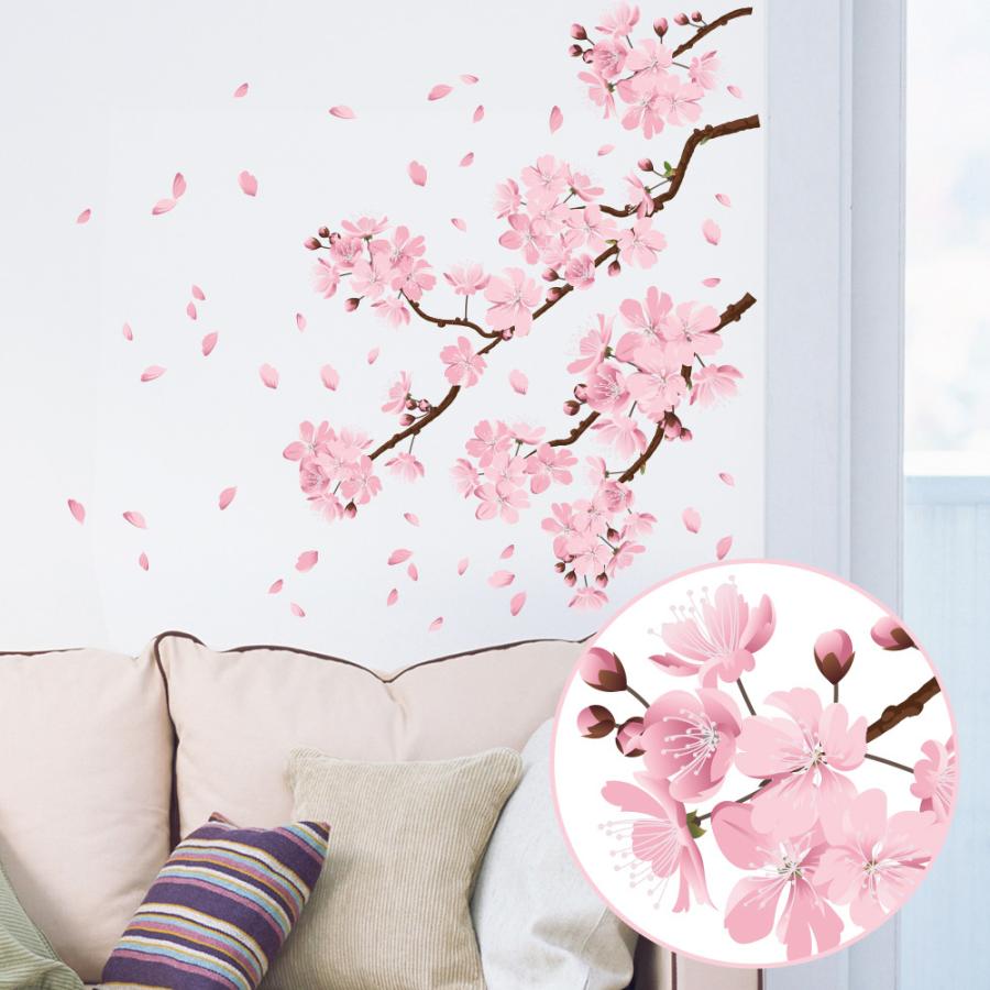 人気 おすすめ サクラ 桜 ウォールステッカー 日本製 桜吹雪 春 花びら さくら 母の日