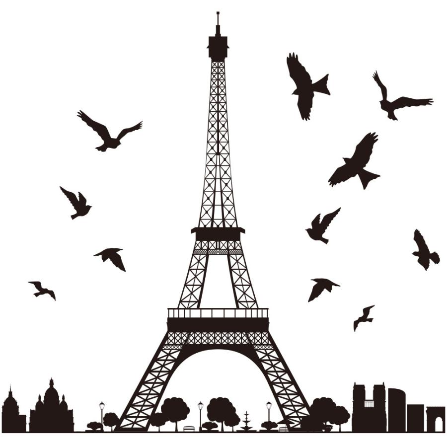 ウォールステッカー エッフェル塔 日本製 パリ フランス シルエット シール 壁紙 風呂 トイレ Hnkb 0081 Lucca 通販 Yahoo ショッピング