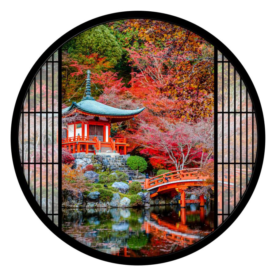 ウォールステッカー 窓枠 格子 醍醐寺 京都 紅葉 日本製 Mu3 壁紙 シール 世界遺産 緑 グリーン 植物 風景 景色 旅行 写真 Kwc Mk001 M Lucca 通販 Yahoo ショッピング