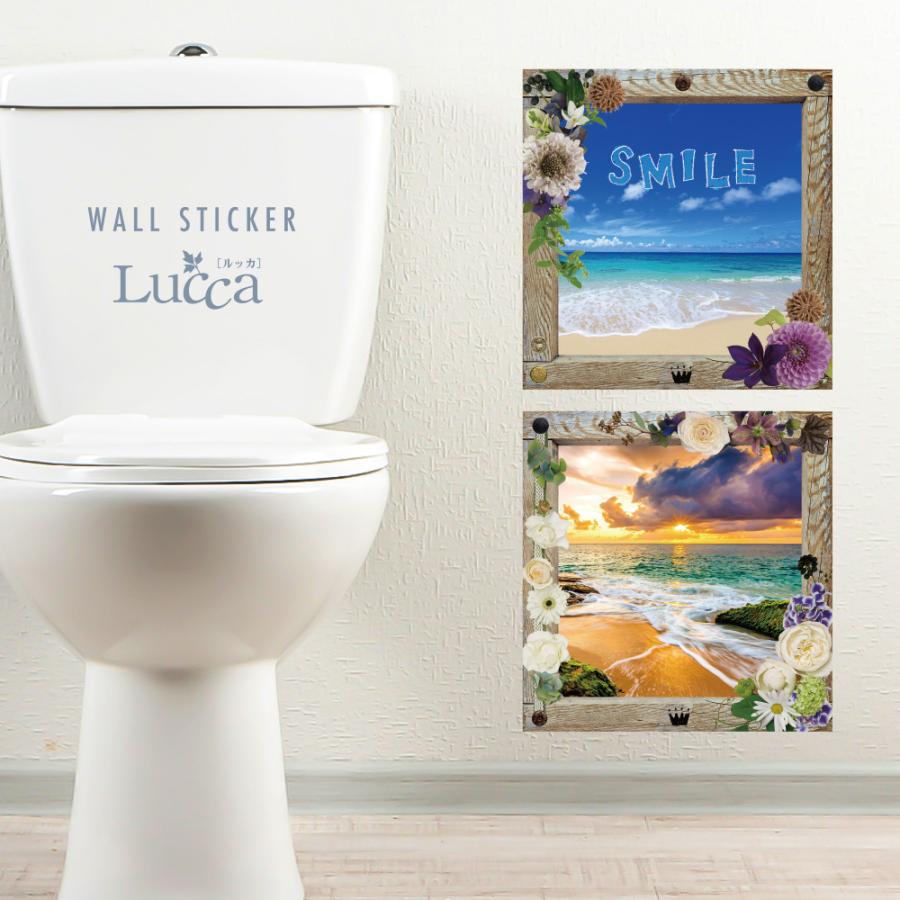 ウォールステッカー ビーチ フラワー 日本製 壁紙 花 海 夏 楽園 砂浜 フレーム 写真 シール Wknw B103 Lucca 通販 Yahoo ショッピング
