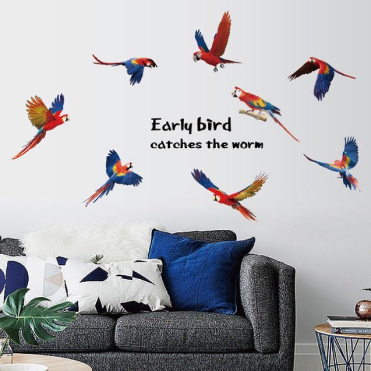 ウォールステッカー オウム 鳥 バード シール 壁紙 北欧 おしゃれ インスタ 映え Wls Sk7113 Lucca 通販 Yahoo ショッピング