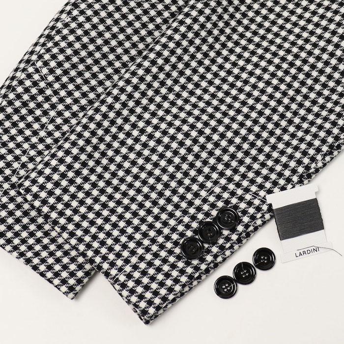 ラルディーニ / LARDINI / ROMA / ローマモデル / シャツ ジャケット仕様 / ソフトウールコットン / シェパードチェック柄 / 2釦 2パッチ / 返品・交換可能の画像