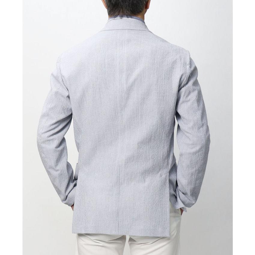 ラルディーニ / LARDINI / リエティモデル / RIETI / シャツ ジャケット仕様 / コットンストレッチシアサッカー / 2釦 2パッチ / 返品・交換可能の画像
