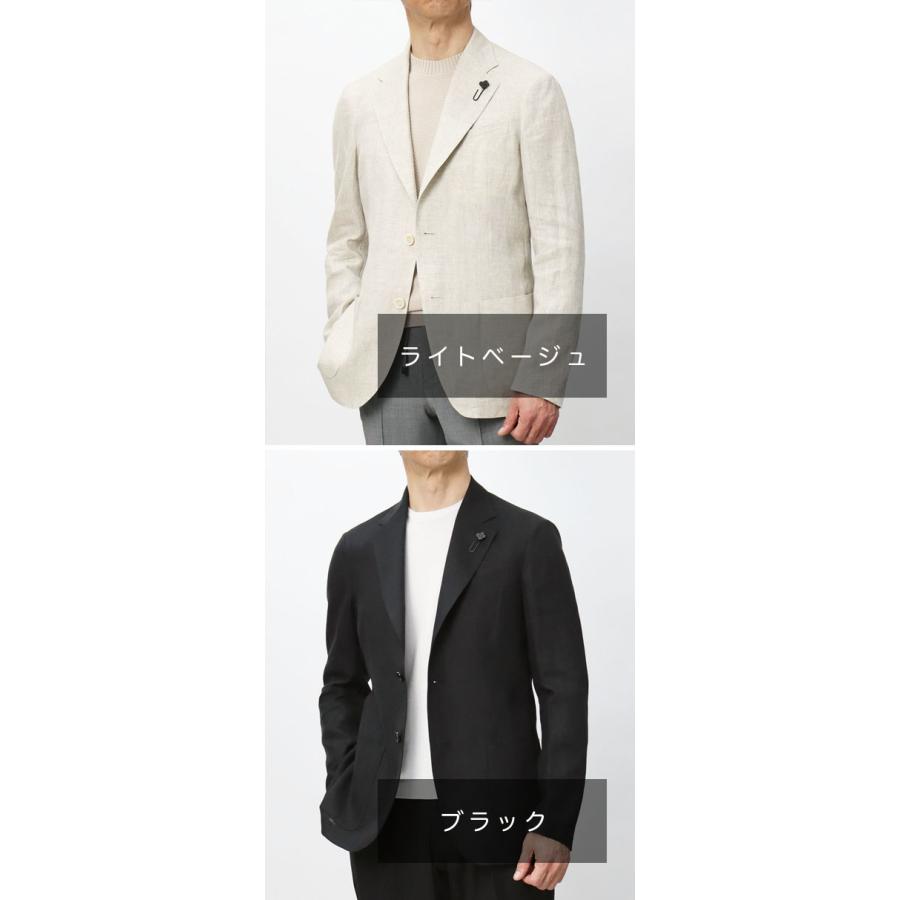 ラルディーニ / LARDINI / リエティモデル / RIETI / シャツ ジャケット仕様 / リネン100％ / 2釦 2パッチ / 返品・交換可能の画像