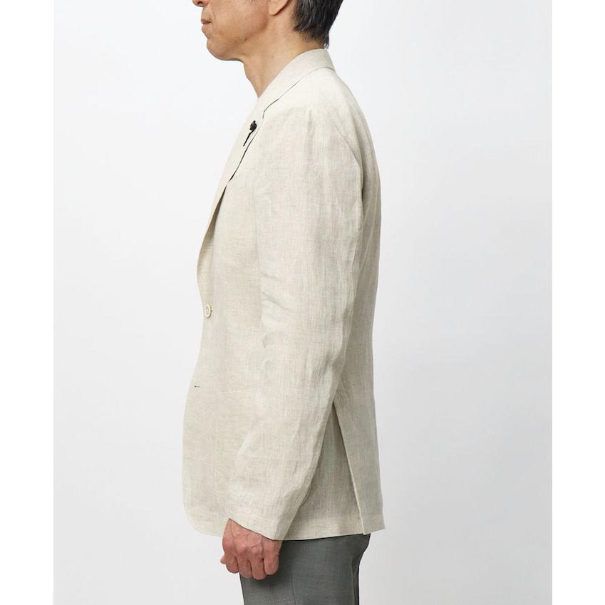 ラルディーニ / LARDINI / リエティモデル / RIETI / シャツ ジャケット仕様 / リネン100％ / 2釦 2パッチ / 返品・交換可能の画像