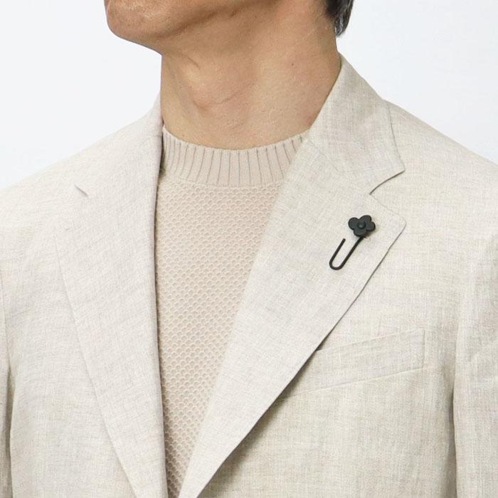 ラルディーニ / LARDINI / リエティモデル / RIETI / シャツ ジャケット仕様 / リネン100％ / 2釦 2パッチ / 返品・交換可能の画像